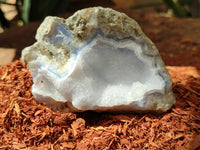 Natural Blue Lace Agate Geode Specimens x 12 From Nsanje, Malawi