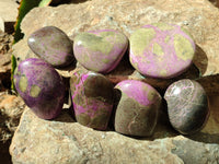 Polished Stichtite Standing Free Forms x 7 From Barberton, South Africa