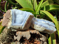 Natural Blue Lace Agate Geode Specimens x 2 From Nsanje, Malawi