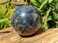 Polished Iolite Water Sapphire Spheres x 2 From Madagascar