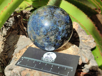 Polished Iolite Water Sapphire Spheres x 2 From Madagascar