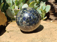 Polished Iolite Water Sapphire Spheres x 2 From Madagascar