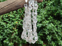 Polished Clear Rock Quartz Crystal Crafting String - Sold Per Item - From Madagascar