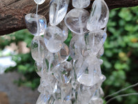 Polished Clear Rock Quartz Crystal Crafting String - Sold Per Item - From Madagascar