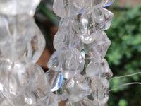 Polished Clear Rock Quartz Crystal Crafting String - Sold Per Item - From Madagascar