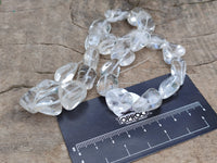 Polished Clear Rock Quartz Crystal Crafting String - Sold Per Item - From Madagascar