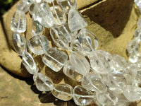 Polished Clear Rock Quartz Crystal Crafting String - Sold Per Item - From Madagascar