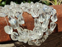 Polished Clear Rock Quartz Crystal Crafting String - Sold Per Item - From Madagascar