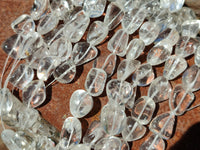 Polished Clear Rock Quartz Crystal Crafting String - Sold Per Item - From Madagascar