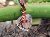 Hand Made Assorted Copper Wire Wrapped Stone Pendants x 6 From Southern Africa