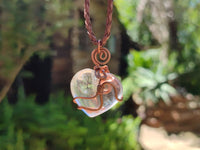 Hand Made Assorted Copper Wire Wrapped Stone Pendants x 6 From Southern Africa