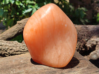 Polished Orange Twist Calcite Standing Free Form x 1 From Madagascar