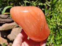 Polished Orange Twist Calcite Standing Free Form x 1 From Madagascar