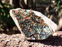 Natural Libethenite Crystals On Dolomite Matrix Specimens x 2 From Shituru, Congo