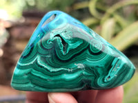 Polished Flower Banded Malachite Free Forms x 12 From Congo