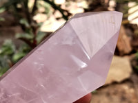 Polished Double Terminated Rose Quartz Points x 3 From Ambatondrazaka, Madagascar