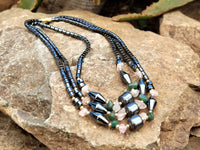 Polished Hematite and Mixed Bead Necklace - Sold Per Item - From Southern Africa