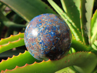 Polished Chrysocolla With Shattuckite and Azurite Spheres x 2 From Congo