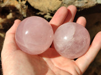 Polished Rose Quartz Spheres x 6 From Ambatondrazaka, Madagascar