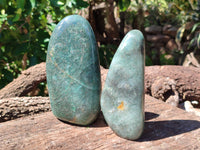 Polished Fuchsite Standing Free Forms x 2 From Madagascar