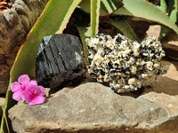 Natural Schorl Black Tourmaline Specimens x 2 From Erongo, Namibia