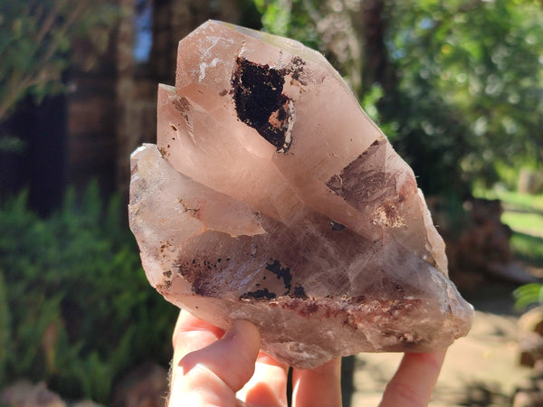 Natural Smokey Quartz Crystal Specimens x 2 From Malawi