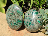 Polished Emerald Mica In Matrix Standing Free Forms x 4 From Mutoko, Zimbabwe