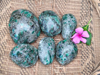 Polished Rare Emerald Mica In Matrix Free Forms x 6 From Mutoko, Zimbabwe