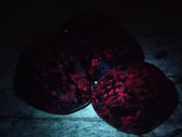 Polished Ruby Corundum In Chrome Verdite Free Forms x 3 From Zimbabwe