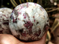 Polished Rubellite Pink Tourmaline Spheres x 2 From Ambatondrazaka, Madagascar