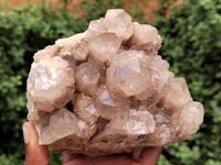 Natural Smokey Phantom Quartz Clusters x 4 From Luena, Congo