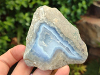 Natural Blue Lace Agate Geode Specimens x 6 From Nsanje, Malawi