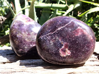 Polished Lepidolite Standing Free Forms x 2 From Zimbabwe