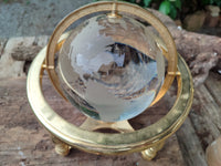 Polished Lead Glass World Globe - Sold Per Item - From China