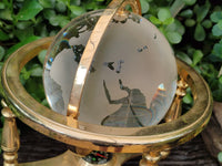 Polished Lead Glass World Globe - Sold Per Item - From China