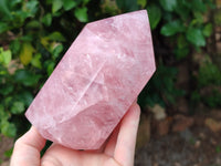 Polished Rose Quartz Points x 2 From Ambatondrazaka, Madagascar