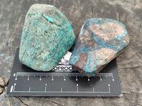 Polished Shattuckite with Azurite and Chrysocolla Free Forms x 12 From Congo