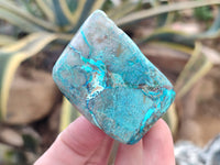 Polished Shattuckite with Azurite and Chrysocolla Free Forms x 12 From Congo