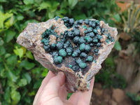 Natural Ball Malachite On Quartz Matrix Specimen x 1 From Kambove, Congo