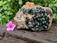 Natural Ball Malachite On Quartz Matrix Specimen x 1 From Kambove, Congo