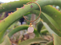 Hand Made Rose Quartz Hoop Earrings - Sold Per Pair - From Namibia