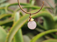 Hand Made Rose Quartz Hoop Earrings - Sold Per Pair - From Namibia