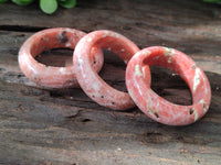 Polished Pink Feldspar Napkin Rings - Sold Per Item - From Australia