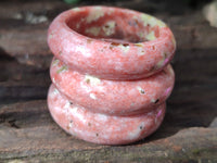 Polished Pink Feldspar Napkin Rings - Sold Per Item - From Australia