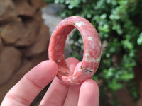 Polished Pink Feldspar Napkin Rings - Sold Per Item - From Australia