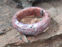 Polished Pink Feldspar Napkin Rings - Sold Per Item - From Australia