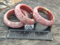 Polished Pink Feldspar Napkin Rings - Sold Per Item - From Australia