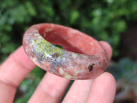 Polished Pink Feldspar Napkin Rings - Sold Per Item - From Australia