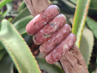 Polished Pink Feldspar Napkin Rings - Sold Per Item - From Australia