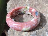 Polished Pink Feldspar Napkin Rings - Sold Per Item - From Australia